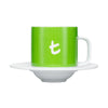 t-Series t-Mug & Saucer - Lime Green
