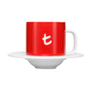 t-Series t-Mug & Saucer - Cherry Red